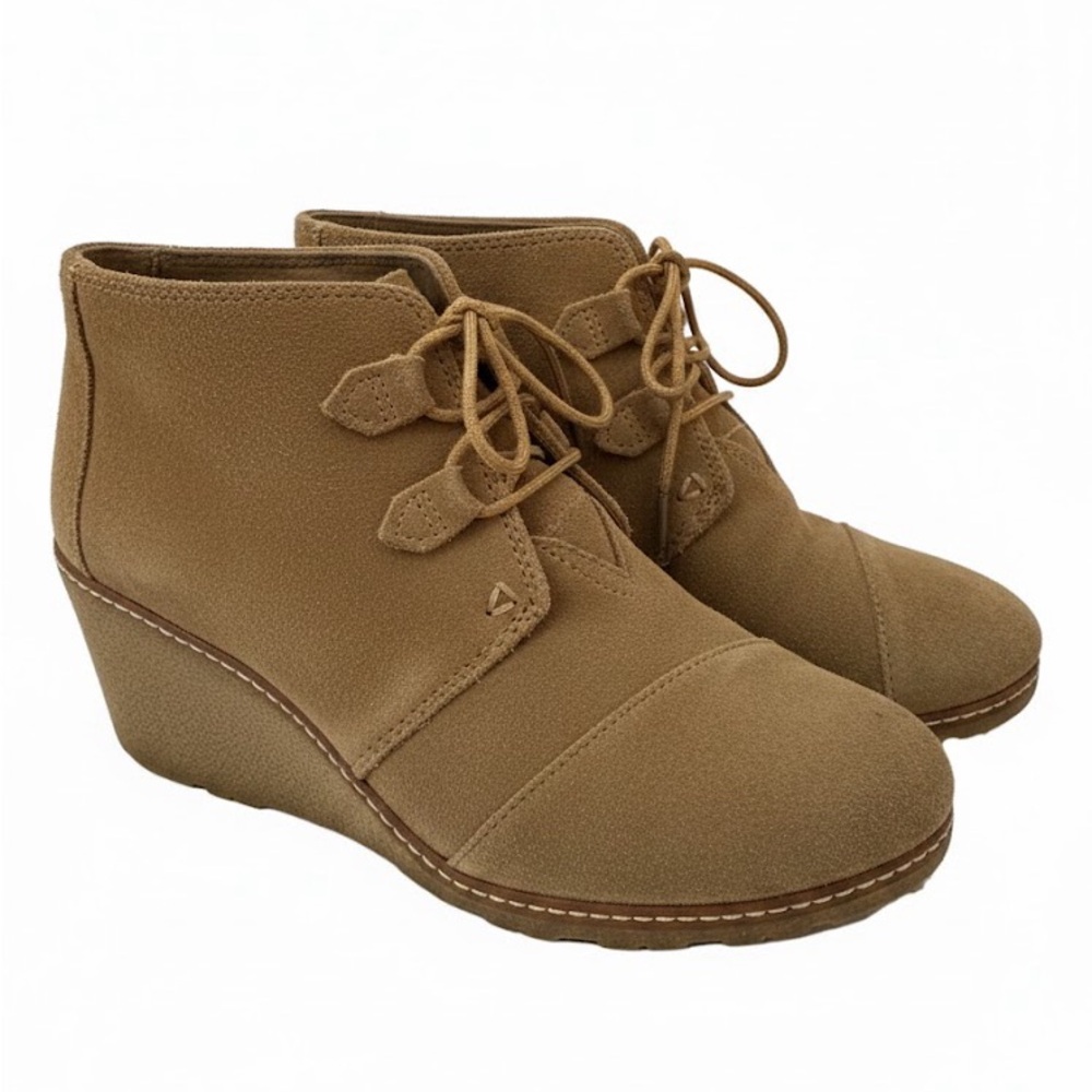 Toms Women's Brown Wedge Ankle Shoes